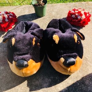 Rottweiler Puppy Plush Slippers